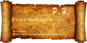 Pinti Henrietta névjegykártya
